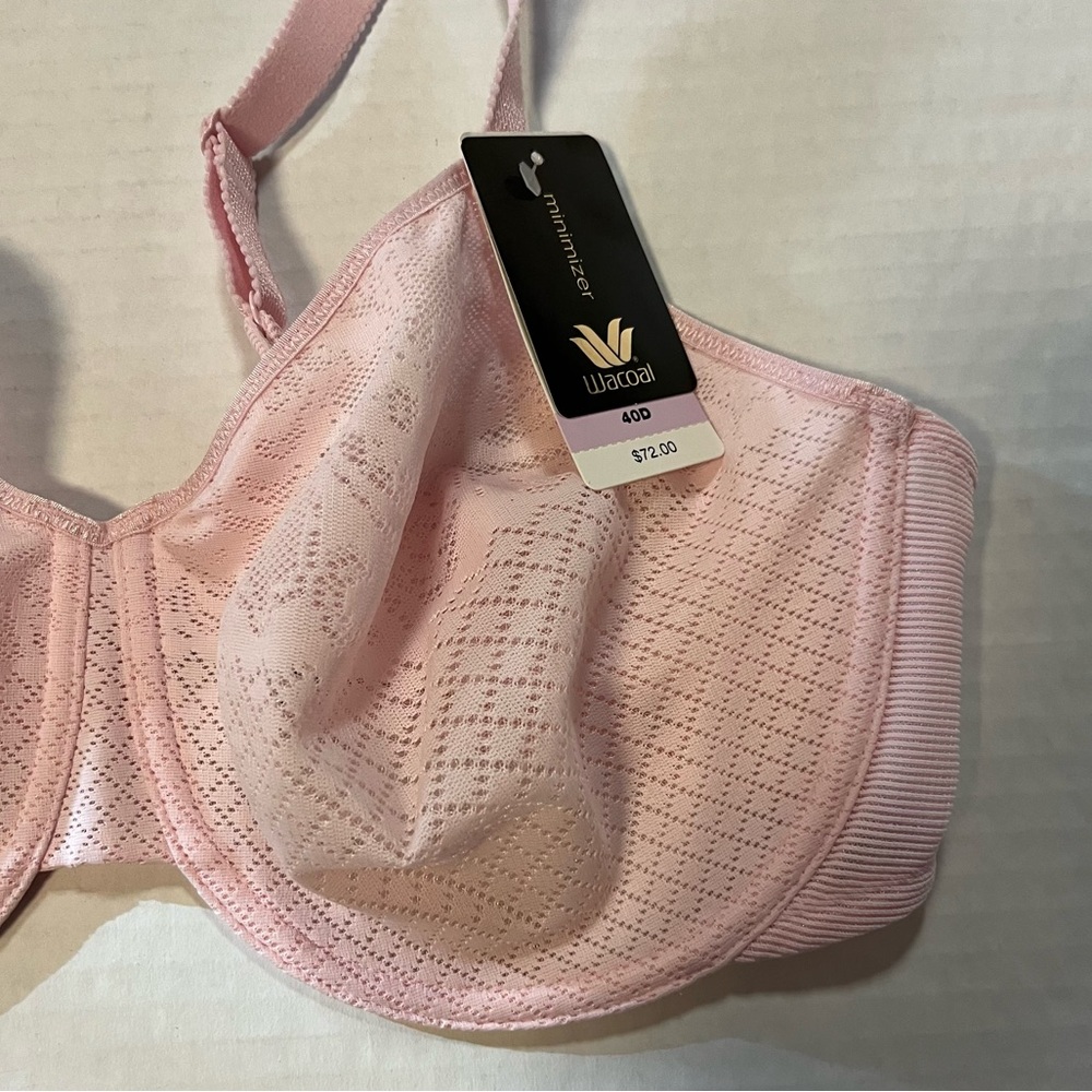 Wacoal Bra Visual Effects Minimizer Bra Ballet Slipper Pink Sz 40D NWT #857210 - Picture 5 of 14